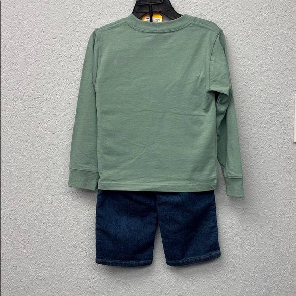 NWT Carhartt Kids Sz 24mo Mint Dog Graphic LSS and Matching Denim Pant Set - Picture 8 of 9